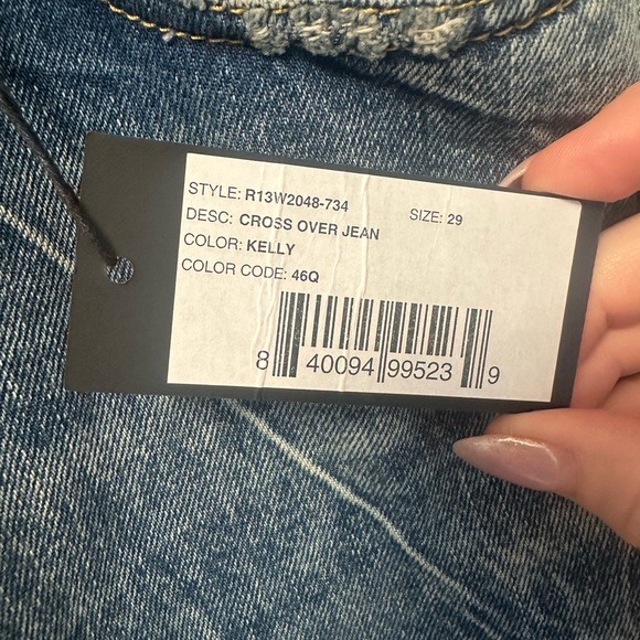 R13 Crossover Jeans. NWT. Size 39. Cute jeans! - Picture 4 of 8